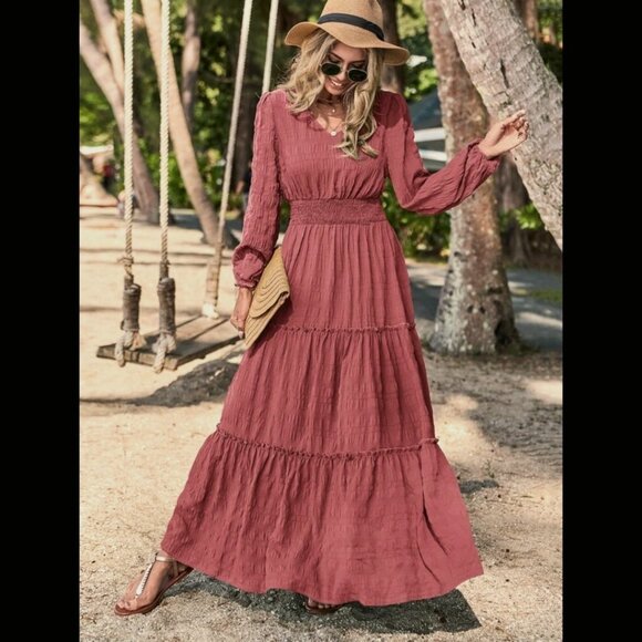 NWT Women's Solid Ruffle Hem A-Line Dress Size 12 (XL) - Picture 1 of 8